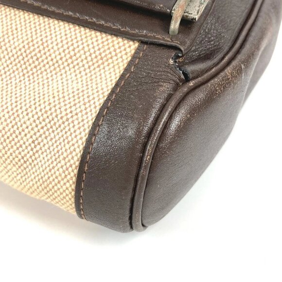 HERMES Equi Pouch Flap Bag Clutch bag Leather/Canvas Beige/Brown - Picture 9 of 15
